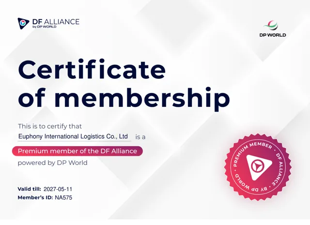 DF Alliance by DP World certificate
