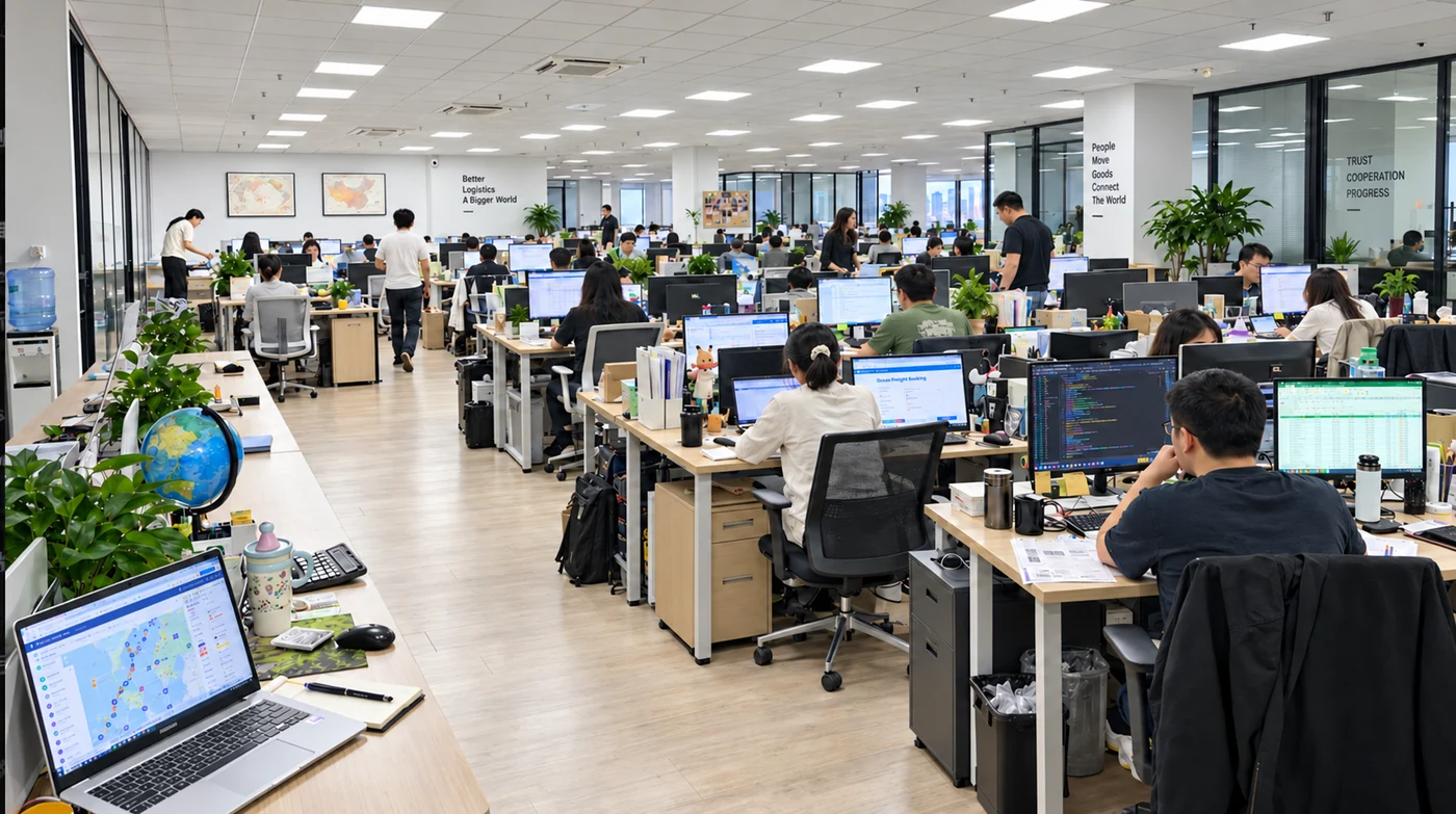Team members working together in the office
